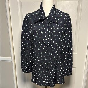 Marc by Marc Jacobs Women's Black Floral SILK Blouse - 8